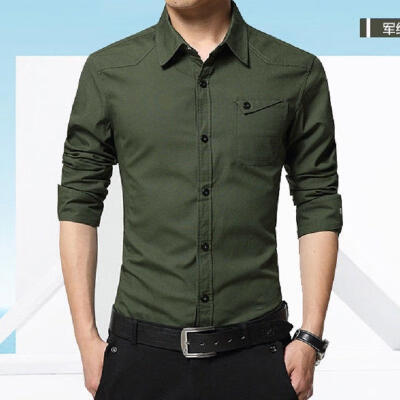 

Hot Sell Men´s Summer Formal Shirt Top Fashion Shirt Casual Slim Long Sleeve