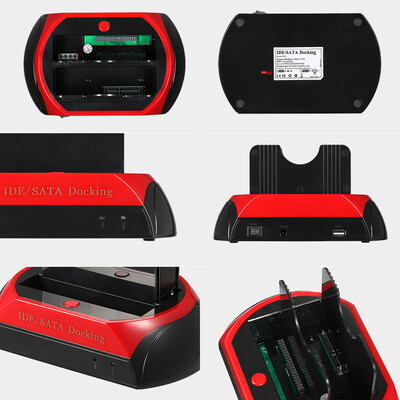 

HDD Docking Station Dual Hard Disk Drive Docking Station Base for 25 Inch 35 Inch IDESATA USB 20