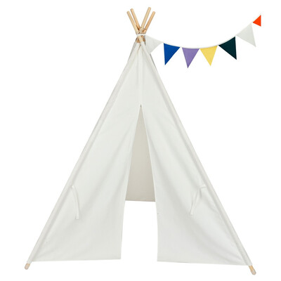 

Ktaxon Kids Teepee PlaytentPlayhouse with Carrying BagWhite