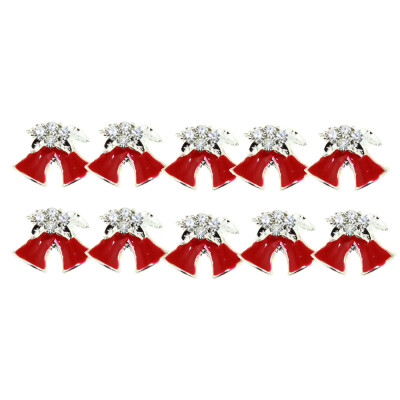 

〖Follure〗10PCs Christmas Gadget Alloy 3D Rhinestone Nail Art Slice Manicure Decoration