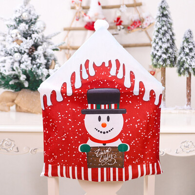 

Gobestart Christmas Decoration Chair Covers Dining Seat Santa Claus Home Party Decor