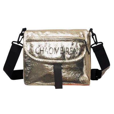 

Street Women Laser Cracked Leather Shoulder Bag Casual Zipper Crossbody Bag