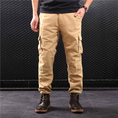 

SQSI 2019 spring&summer new camouflage guard pants Slim-legged elastic waist tie trousers 4951