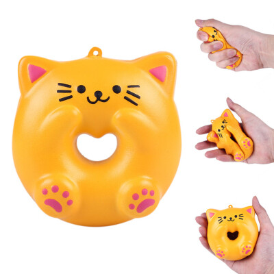 

Siaonvr Lovely Cat Doughnut Cream Scented Slow Rising Stress Adorable Toys