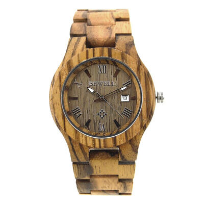 

Vintage Men Wood Luminous Waterproof Casual Analog Date Quartz Wristwatches