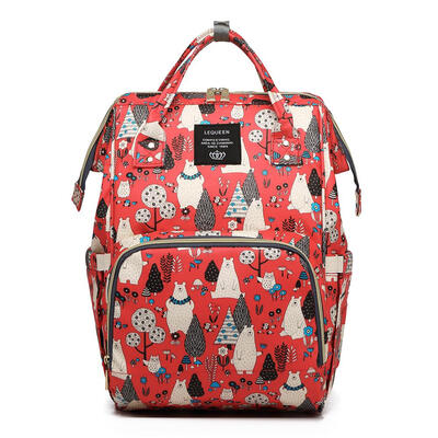 

Waterproof Mummy Maternity Diaper Bag Cartoon Print Nursing Travel Backpack