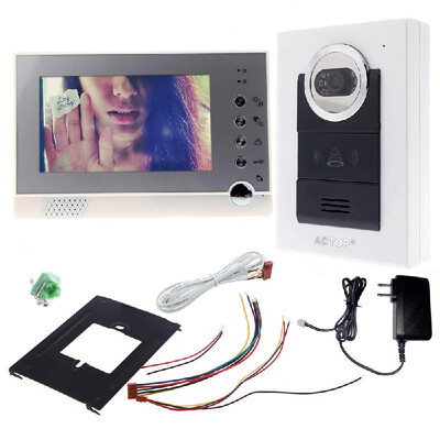 

7" TFT LCD Color Video Doorphone Doorbell Intercom System with IR Camera Night Vision for Villa Home Apartment