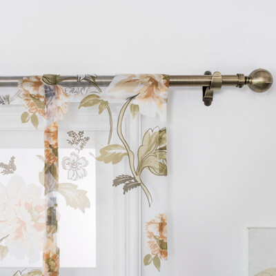 

Kitchen short sheer curtains burnout roman blinds printing sheer panel tulle window treatment door curtains home decor