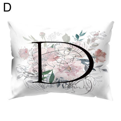 

Vintage Flower Letter Throw Pillow Protector Case Cushion Cover Bedding Articles