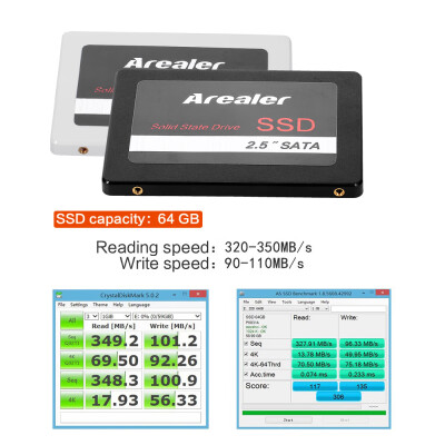 

Arealer 25inch Solid State Drive SATA30 SSD Solid State High Speed Storage for Desktop Laptop Black 2TB