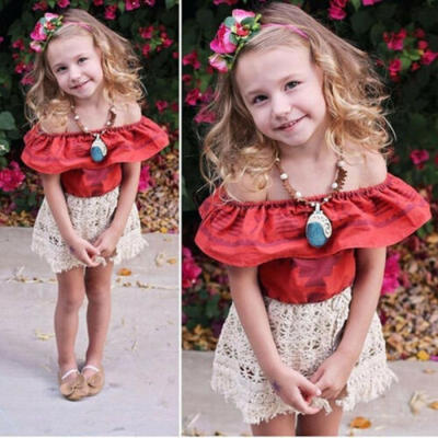 

Matching Kids Baby Girl BigLittle Sister Summer Moana Polynesia Romper Dress