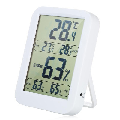 

Digital Indoor Thermometer Hygrometer °C°F MinMax Records Comfort Indicators Display Temperature Humidity Monitor Gauge Thermo-H