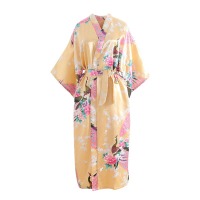 

Toponeto Women Sexy Print Blossom Kimono Dressing Gown Bath Robe Lingerie Nightdress