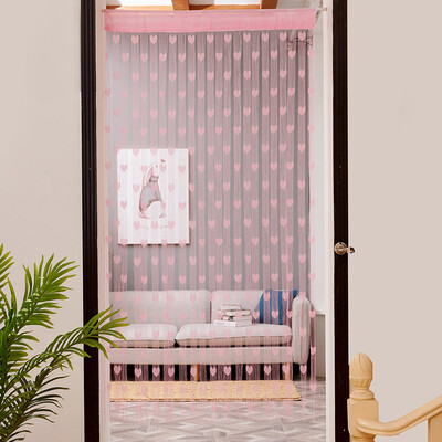

Gobestart 50x200cm Love Heart String Curtain Window Door Divider Sheer Curtain Valance
