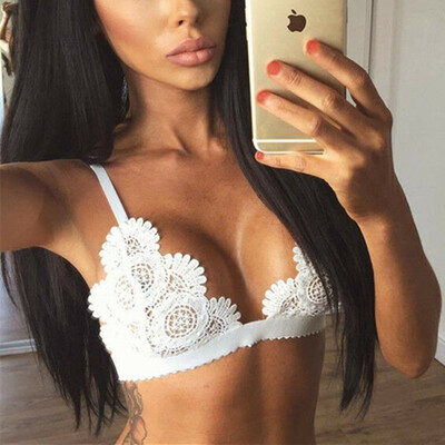 

Sexy Camisole Padded Tank Tops Women Fitness Underwear Floral Lace Bralette Top