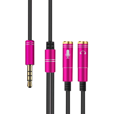 

〖Follure〗35mm Earphone Mic Headphone Audio Splitter Adapter Cable Male To Female