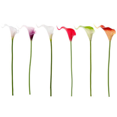 

Mini Simulation Fake Flower PU Calla Lily Artificial Flowers Bride Bouquet
