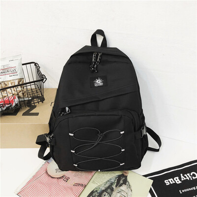 

Korean version of high school students shoulder bags female ins mens large capacity Hong Kong fashion brand computer bags backpa