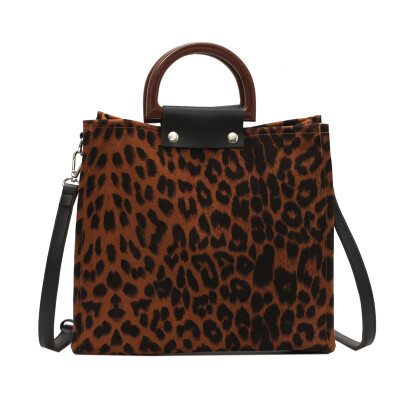 

Leopard Tote Bags for Women 2019 High Capacity Plush Handbags with Handle Shoulder Bag Female Crossbody Bags