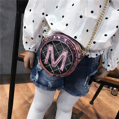 

2019 Summer Mini Cute Girl Shoulder Bag Simple Contrast Color Jelly Clear Chain Messenger Bag Transparent Small Round Bag Bolso