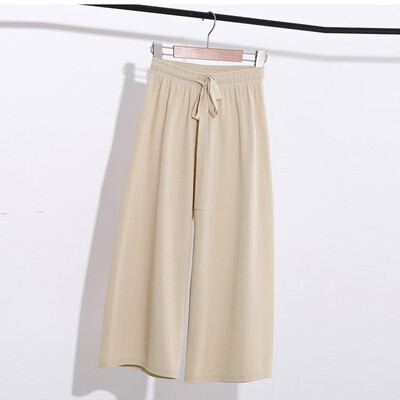 

Fashion Women Leisure High Waist Trousers Loose Pants Pure Color Long Pants