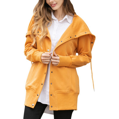 

Women Casual Wild Jacket Solid Color Long Sleeve Slim Round Collar Versatile Coat