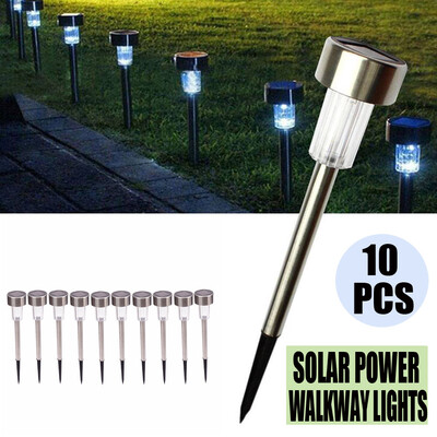 

10pcs LED Solar Garden Lamp Spot Light Outdoor Lawn Landscape Spotlight Lighting