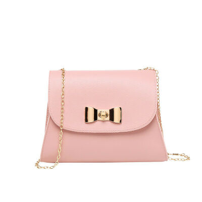 

2019 New Style Chains Flap Handbags Women Bow Solid Shoulder Bags Tote Purse Messenger Hobo Satchel Cross Body Bag