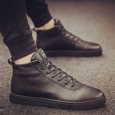 

Summer high-heeled shoes Korean fashion mens shoes Joker white casual canvas white shoes autumn tide shoes