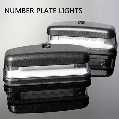 

6 Led Rear License Number Plate Light Lamp Truck Caravan Trailer 2pcs 10-30V