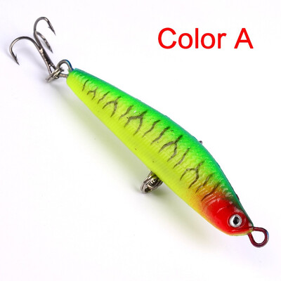 

VISSEN 1pcs 8cm 18g 3D Eyes Lead Fishing Lure Artificial Mini Swim Fish Plastic Hard Bait Sea Fishing Dive Wobblers