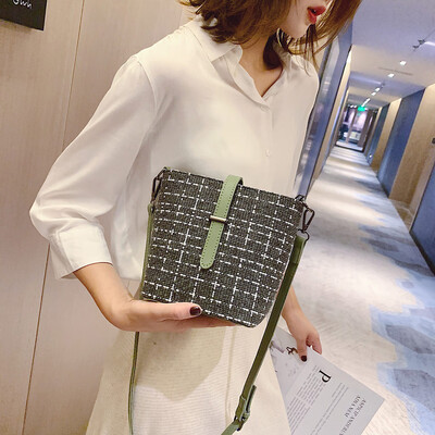 

Tailored Womens Bag Bucket Bag Shoulder Bag Color Stitching Crossbody Bag