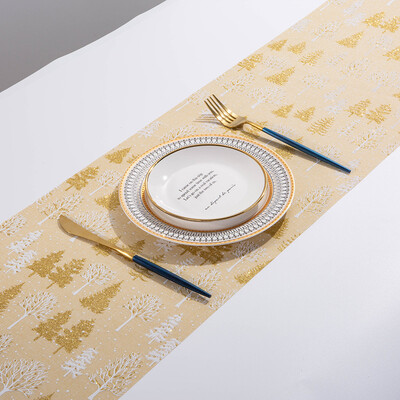 

Tailored Merry Christmas Red Snowflake Snowman Long Table Runner Cloth 270CM Home Decor