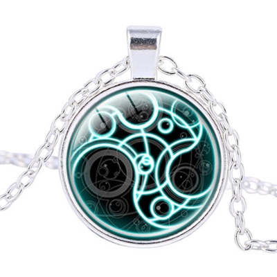 

Women Men Steampunk Time Gemstone Necklace Jewelry Sweater Chain Pendant