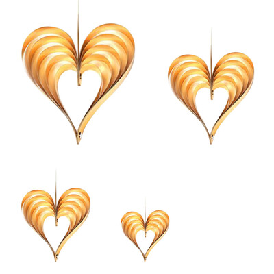 

〖Follure〗Cardboard fold Heart Shaped Hanging Ornaments Birthday Wedding Door Decor