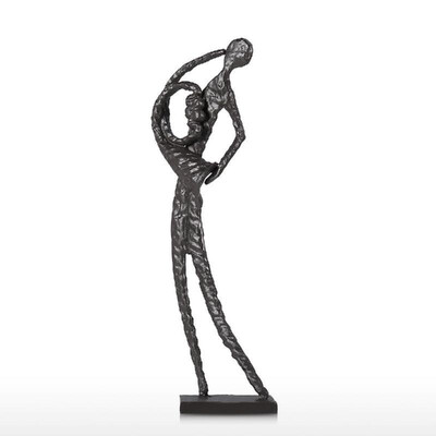 

French Horn Player Statue Music Figurine Cast Iron Statue Home Office Desktop Decoration Vintage Music Display Themed Gift