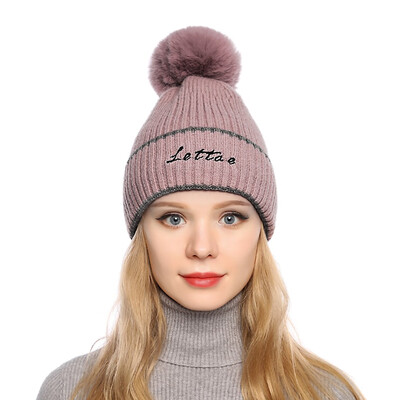 

Tailored Fashion Women Curling Baseball Cap Hat Winter Warm Thickened Knitted Ball Cap