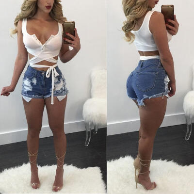 

Fashion Women&39s Short High Waist Denim Beach Shorts Summer Jeans Shorts Pants