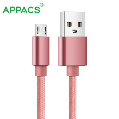

APPACS 5V21A Micro USB Cable Fast Charging Mobile Phone USB Charger Cable 1M Data Sync Cable for Samsung HTC LG Android