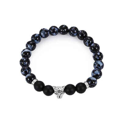 

Leopard Head Decoration Volcanic Stone Buddhist 8MM Geometric Circle Beads Unisex Bracelets