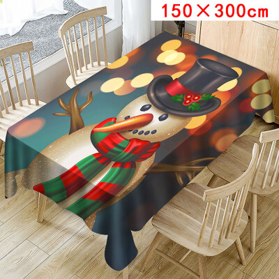 

Tailored Christmas Tablecloth Print Rectangle Table Cover Holiday Party Home Decor