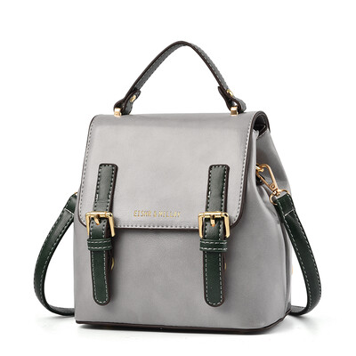 

Vintage backpack womens shoulders new England style soft leather fashionable PU womens school bag