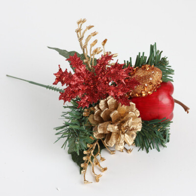 

Christmas Flowers Ornament Artificial Pine Stems Fake Pine Cone Flower Arrangements Wreath Holiday Home Winter Decor