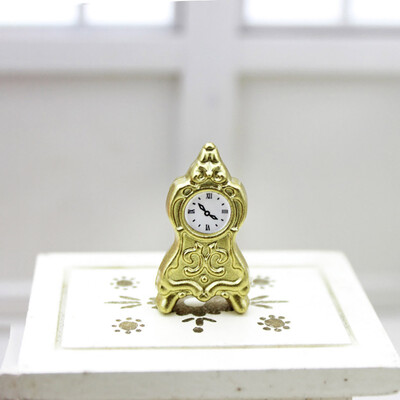 

YIWULASimulation Decoration Doll-house Miniature Scene Alloy Clock Pretend Play Toy