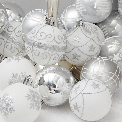 

24\12Pcs New Christmas Balls Party Baubles Xmas Tree Decorations Home Party Ornament Decor 6Cm