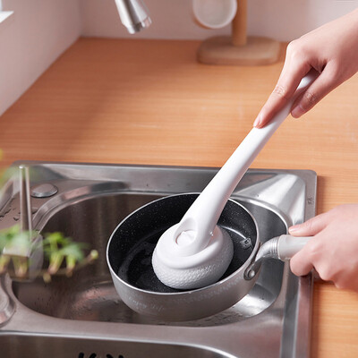 

Toponeto Kitchen Long handle Steel Ball Brush Dishwashing Pot Washing Cleaner Tool