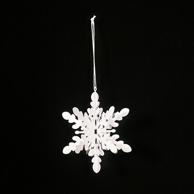

Siaonvr Wrought Iron Cutout Three-dimensional Snowflake Pendant Christmas Tree Decor