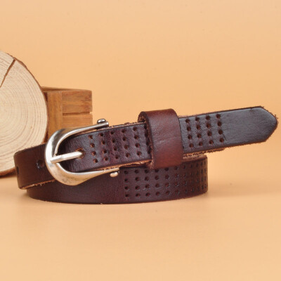 

Womens belt simple wild Korean version of the retro belt female leather washed leather handmade soft leather female