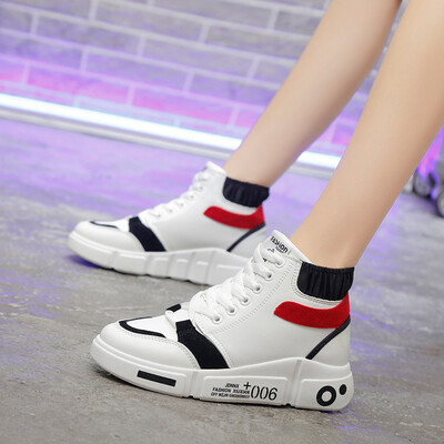 

Sports shoes female 2019 new autumn shoes increased breathable white high heel wild increased ins old tide shoes summer