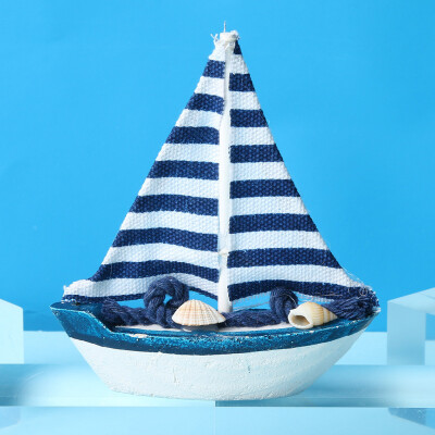 

Gobestart Marine Theme Wooden Sails Model Ornaments Home Decor Resin Crafts Photo Prop